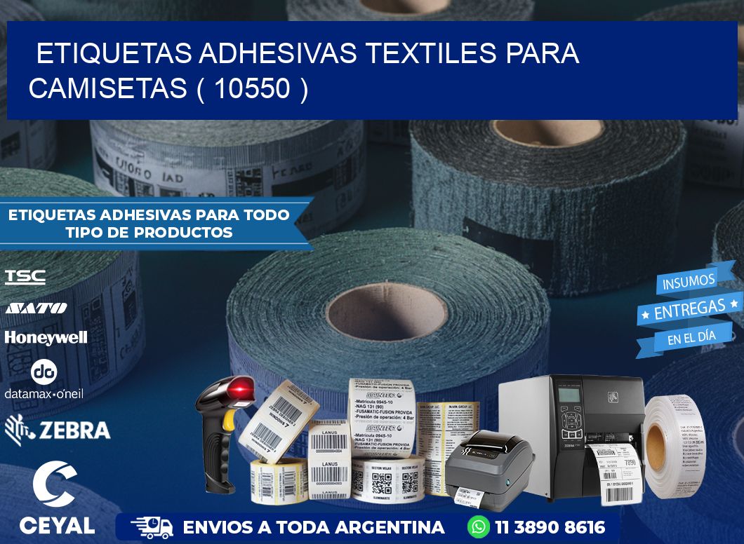 ETIQUETAS ADHESIVAS TEXTILES PARA CAMISETAS ( 10550 )