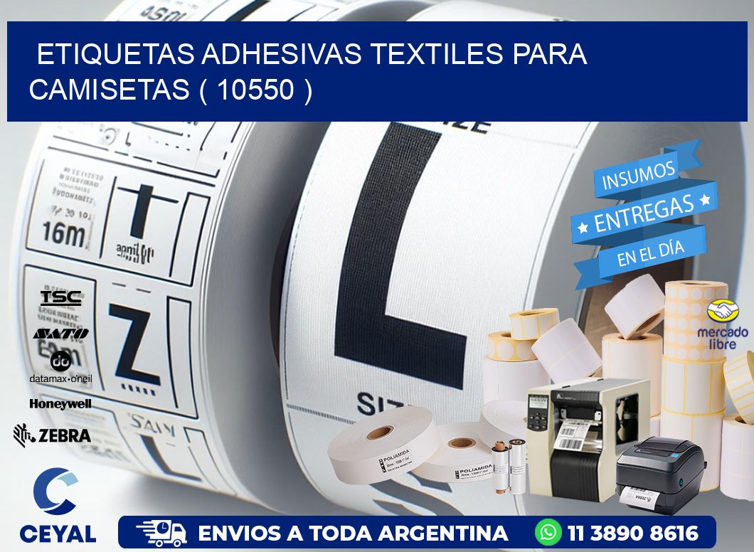 ETIQUETAS ADHESIVAS TEXTILES PARA CAMISETAS ( 10550 )