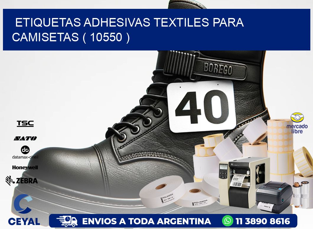 ETIQUETAS ADHESIVAS TEXTILES PARA CAMISETAS ( 10550 )