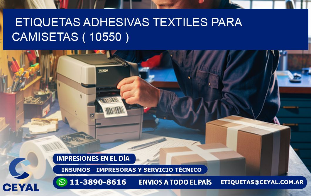 ETIQUETAS ADHESIVAS TEXTILES PARA CAMISETAS ( 10550 )