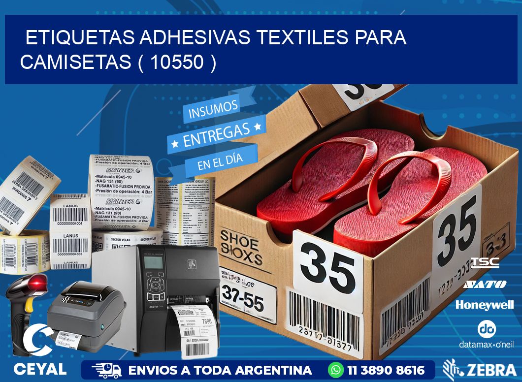 ETIQUETAS ADHESIVAS TEXTILES PARA CAMISETAS ( 10550 )