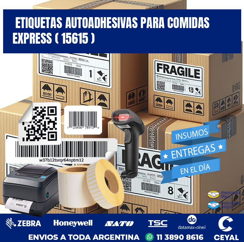 ETIQUETAS AUTOADHESIVAS PARA COMIDAS EXPRESS ( 15615 )
