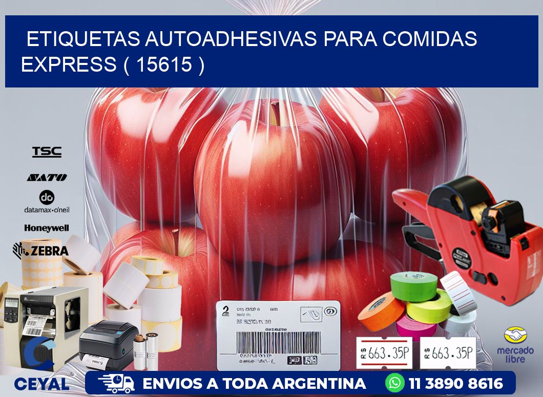ETIQUETAS AUTOADHESIVAS PARA COMIDAS EXPRESS ( 15615 )