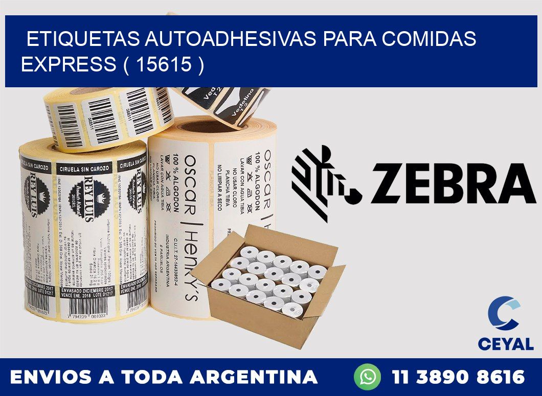 ETIQUETAS AUTOADHESIVAS PARA COMIDAS EXPRESS ( 15615 )
