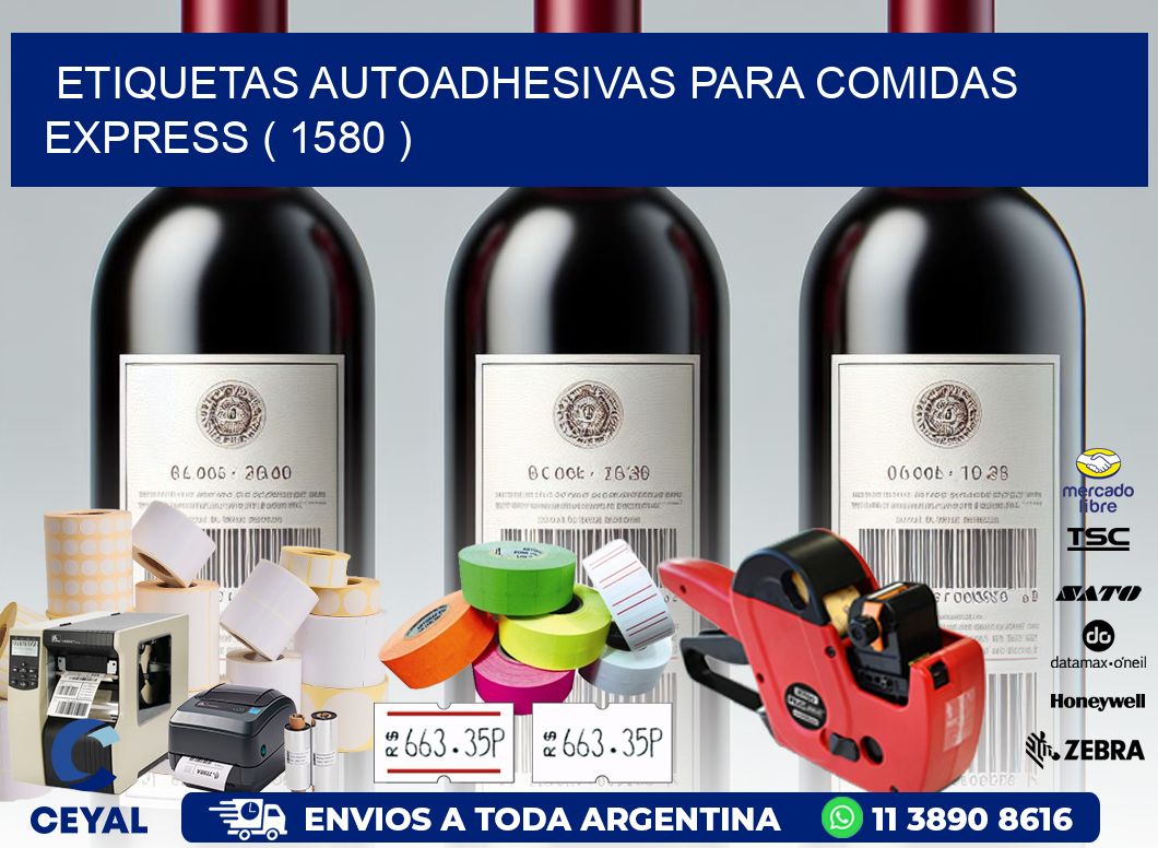 ETIQUETAS AUTOADHESIVAS PARA COMIDAS EXPRESS ( 1580 )