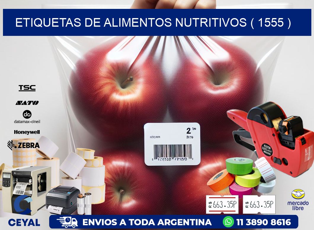 ETIQUETAS DE ALIMENTOS NUTRITIVOS ( 1555 )