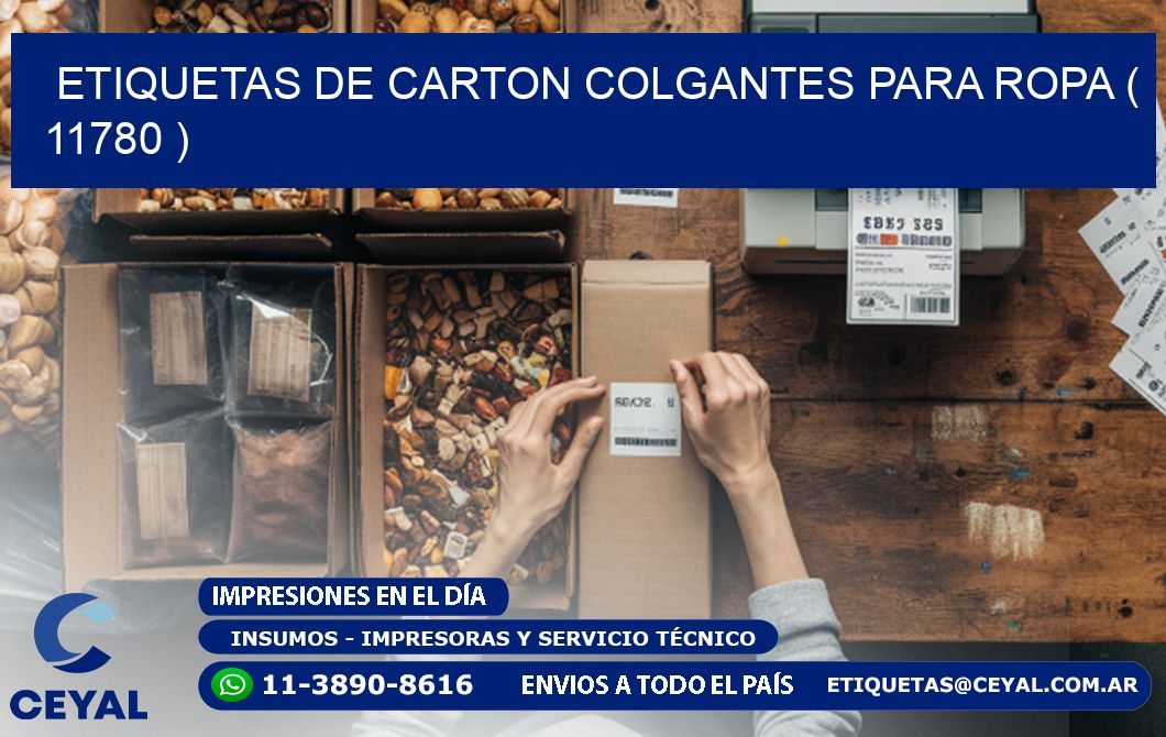 ETIQUETAS DE CARTON COLGANTES PARA ROPA ( 11780 )