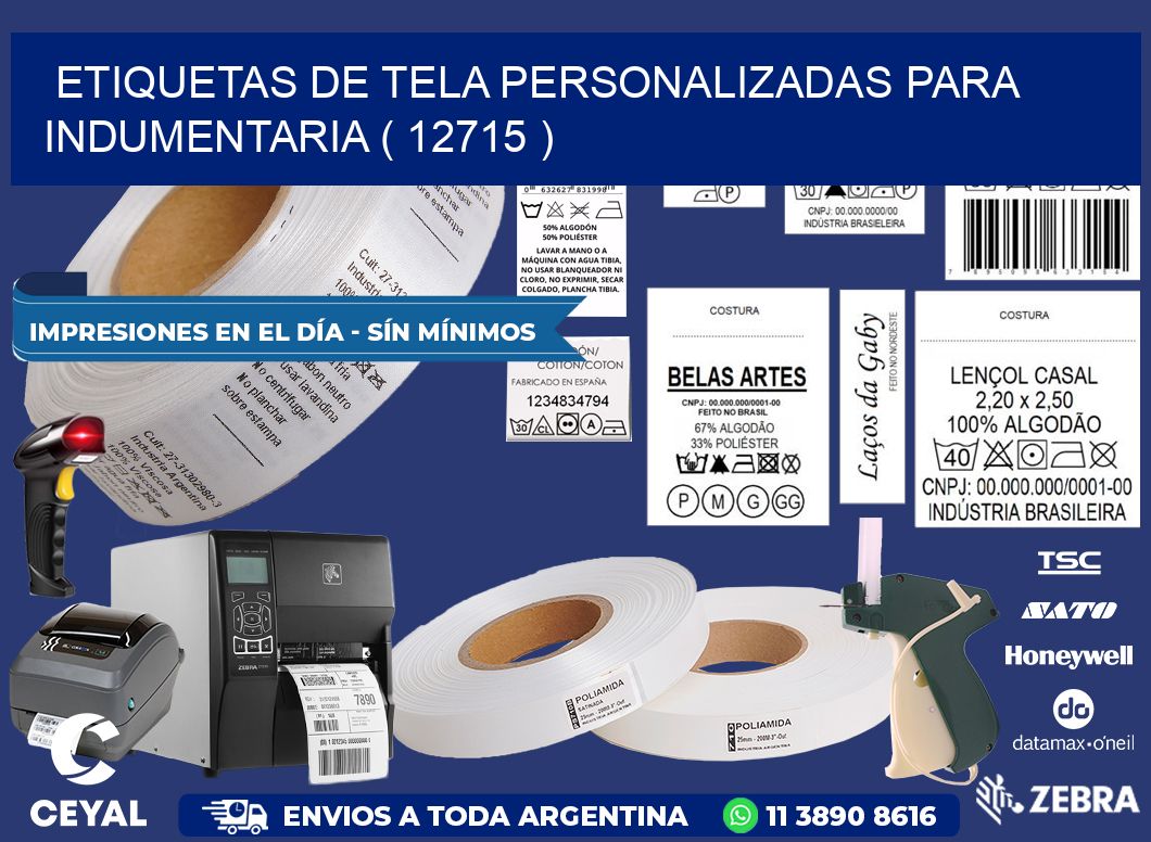 ETIQUETAS DE TELA PERSONALIZADAS PARA INDUMENTARIA ( 12715 )
