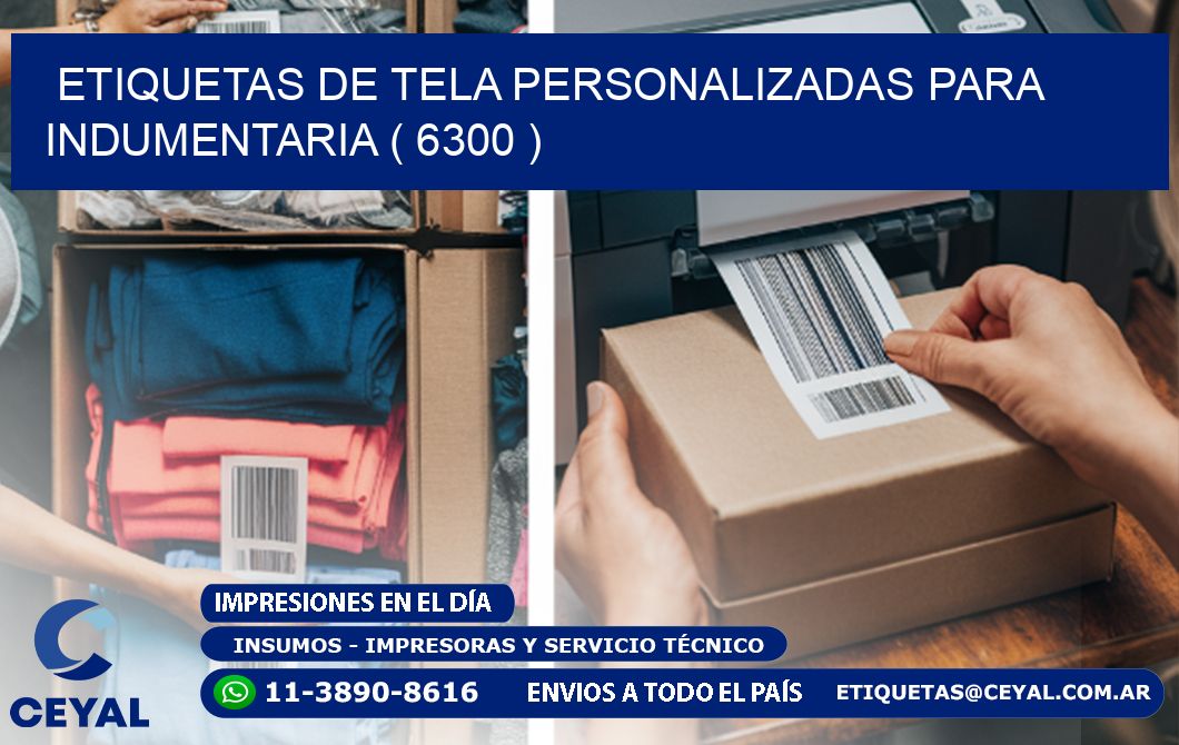 ETIQUETAS DE TELA PERSONALIZADAS PARA INDUMENTARIA ( 6300 )