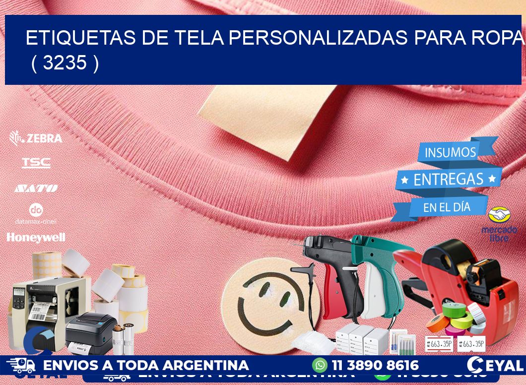 ETIQUETAS DE TELA PERSONALIZADAS PARA ROPA   ( 3235 )