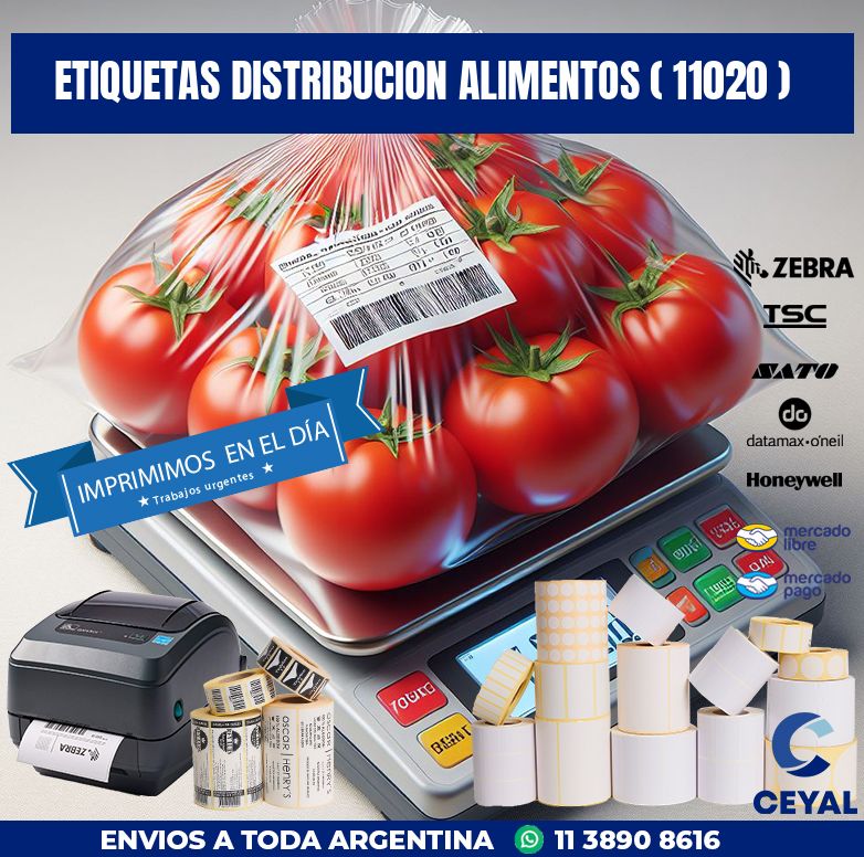 ETIQUETAS DISTRIBUCION ALIMENTOS ( 11020 )