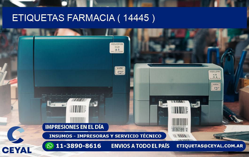 ETIQUETAS FARMACIA ( 14445 )