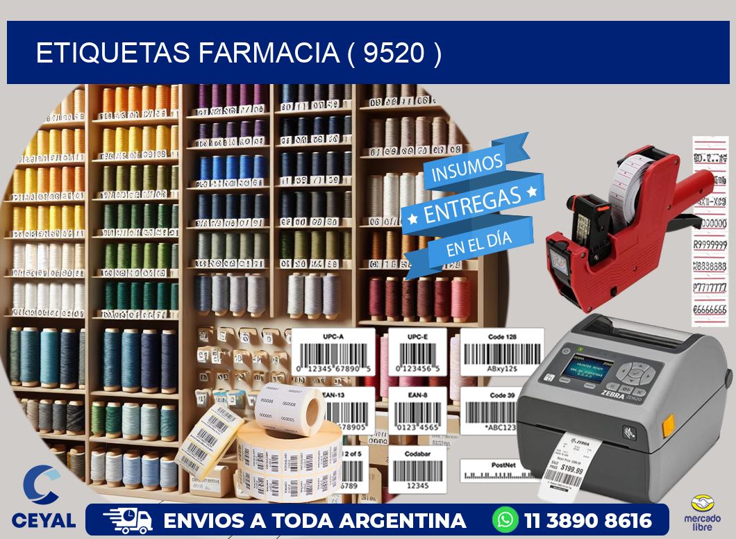 ETIQUETAS FARMACIA ( 9520 )