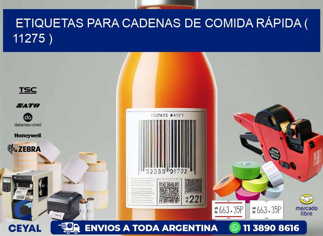 ETIQUETAS PARA CADENAS DE COMIDA RÁPIDA ( 11275 )