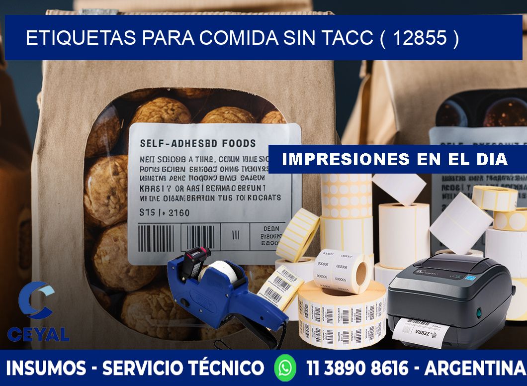 ETIQUETAS PARA COMIDA SIN TACC ( 12855 )