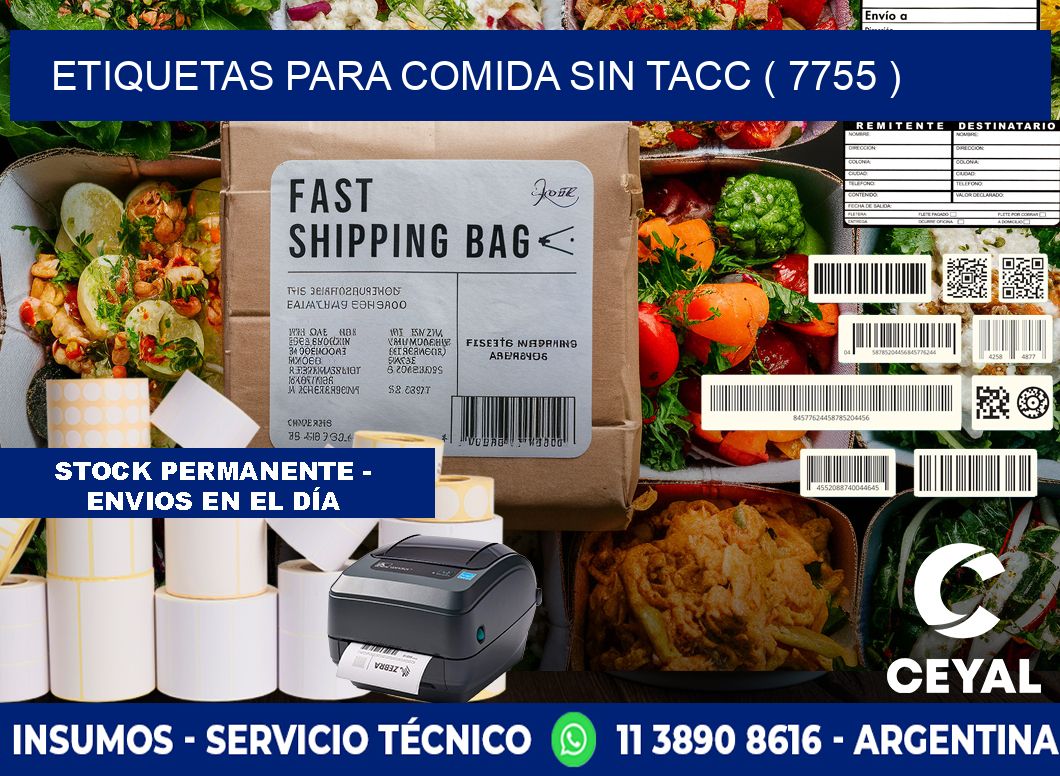 ETIQUETAS PARA COMIDA SIN TACC ( 7755 )