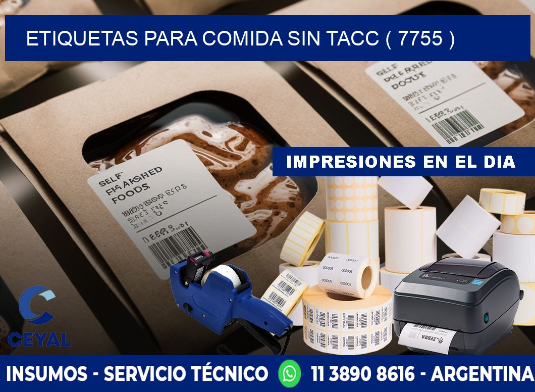 ETIQUETAS PARA COMIDA SIN TACC ( 7755 )