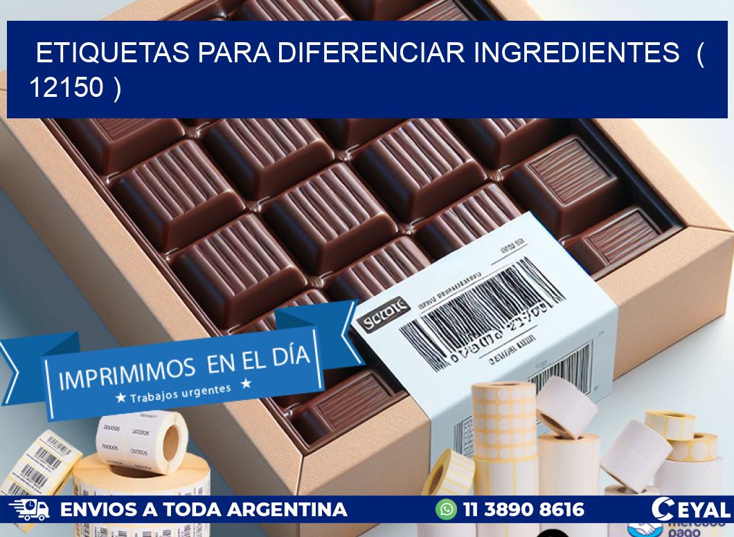 ETIQUETAS PARA DIFERENCIAR INGREDIENTES  ( 12150 )