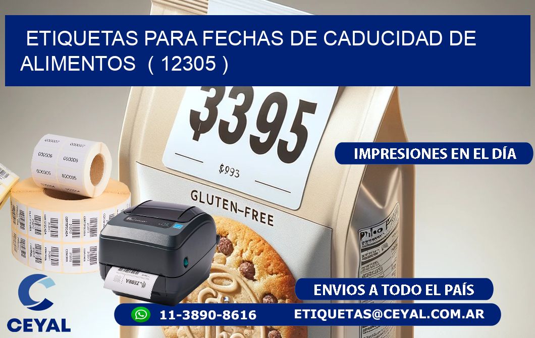 ETIQUETAS PARA FECHAS DE CADUCIDAD DE ALIMENTOS  ( 12305 )