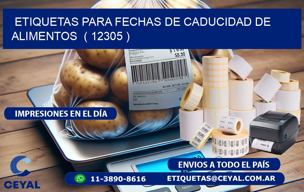 ETIQUETAS PARA FECHAS DE CADUCIDAD DE ALIMENTOS  ( 12305 )