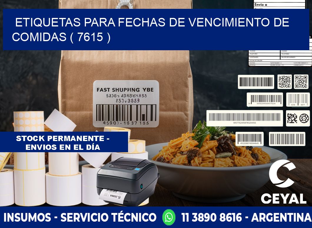 ETIQUETAS PARA FECHAS DE VENCIMIENTO DE COMIDAS ( 7615 )