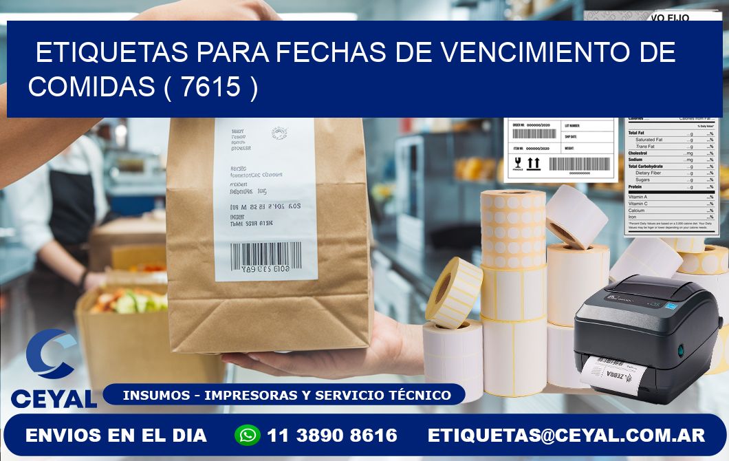 ETIQUETAS PARA FECHAS DE VENCIMIENTO DE COMIDAS ( 7615 )