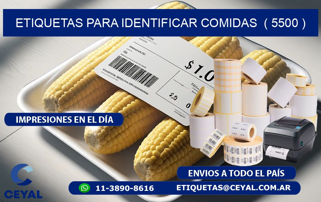 ETIQUETAS PARA IDENTIFICAR COMIDAS  ( 5500 )