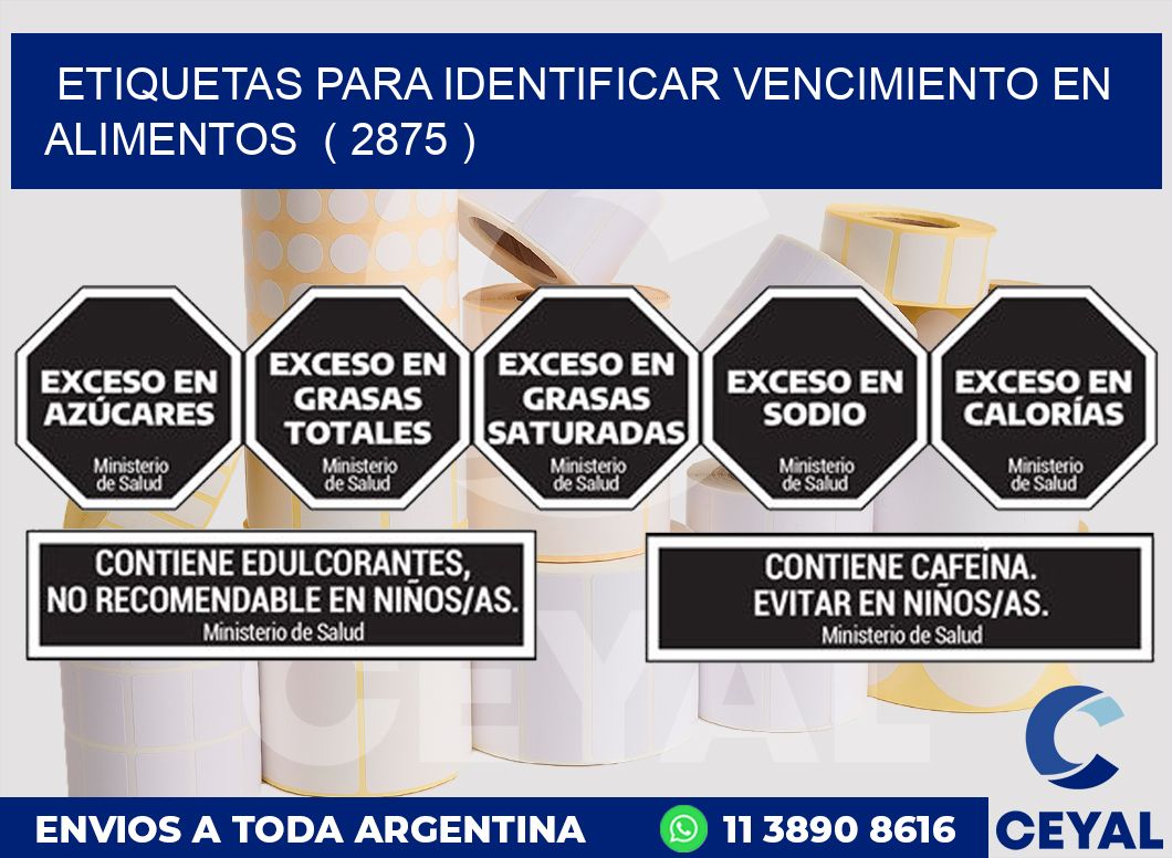 ETIQUETAS PARA IDENTIFICAR VENCIMIENTO EN ALIMENTOS  ( 2875 )