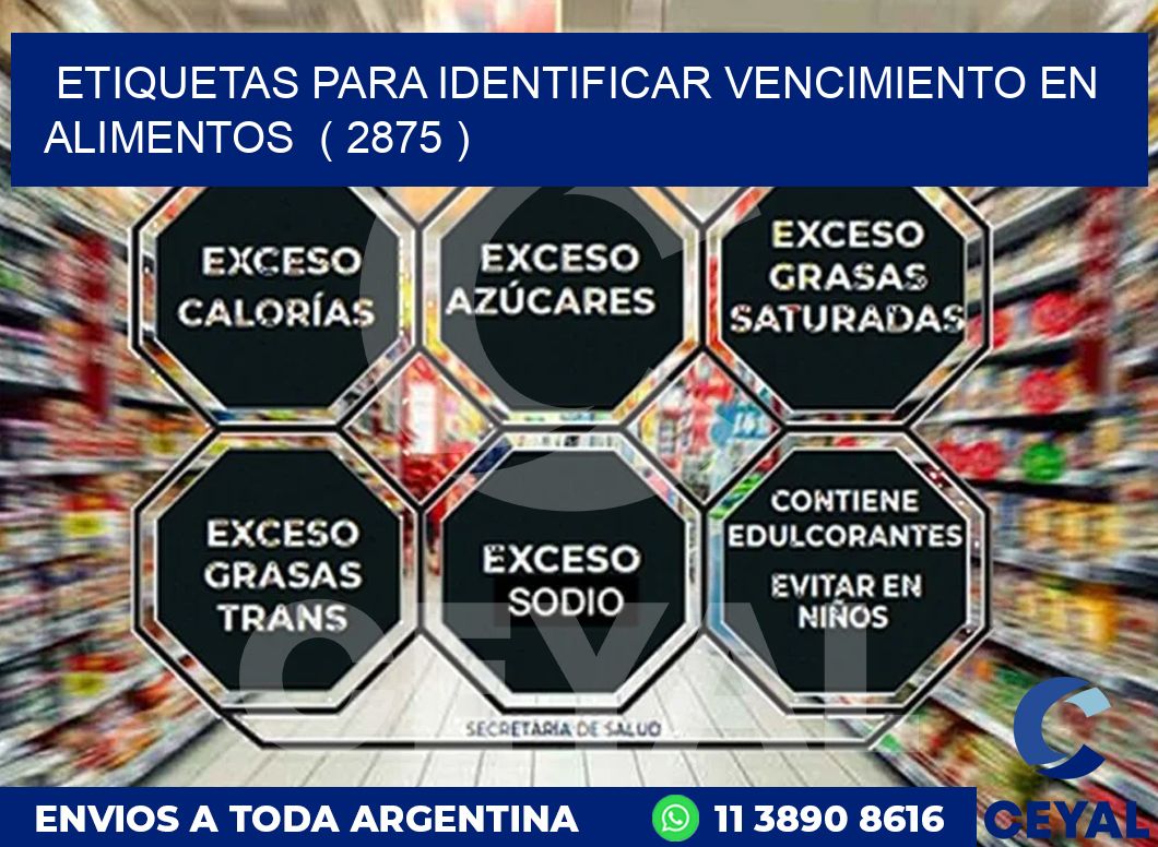ETIQUETAS PARA IDENTIFICAR VENCIMIENTO EN ALIMENTOS  ( 2875 )