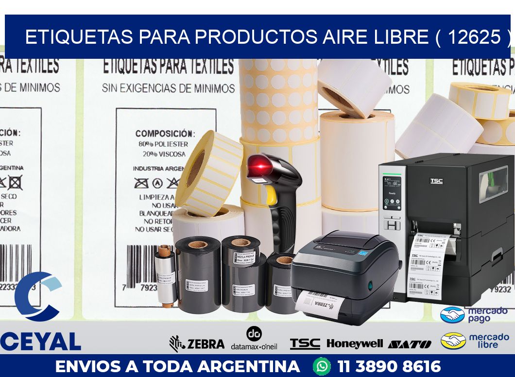 ETIQUETAS PARA PRODUCTOS AIRE LIBRE ( 12625 )