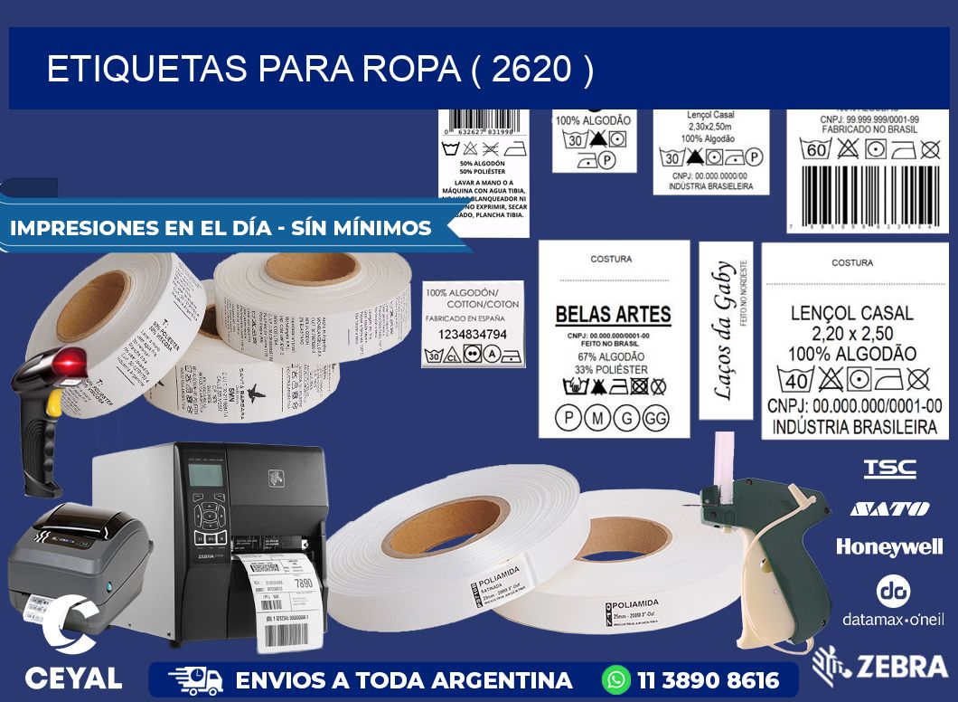 ETIQUETAS PARA ROPA ( 2620 )