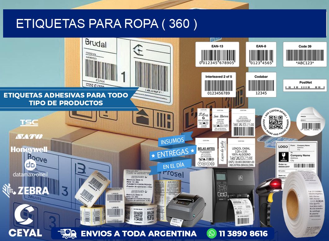 ETIQUETAS PARA ROPA ( 360 )