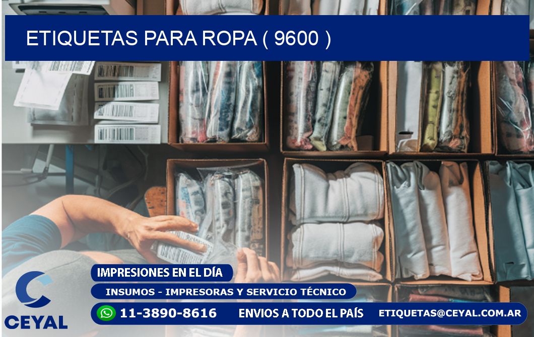 ETIQUETAS PARA ROPA ( 9600 )