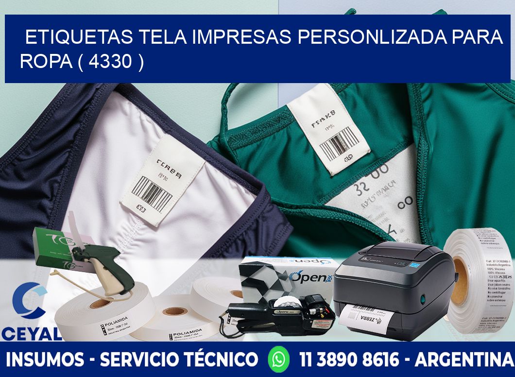 ETIQUETAS TELA IMPRESAS PERSONLIZADA PARA ROPA ( 4330 )