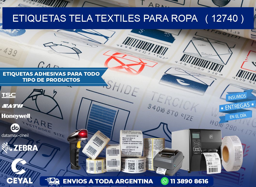 ETIQUETAS TELA TEXTILES PARA ROPA   ( 12740 )