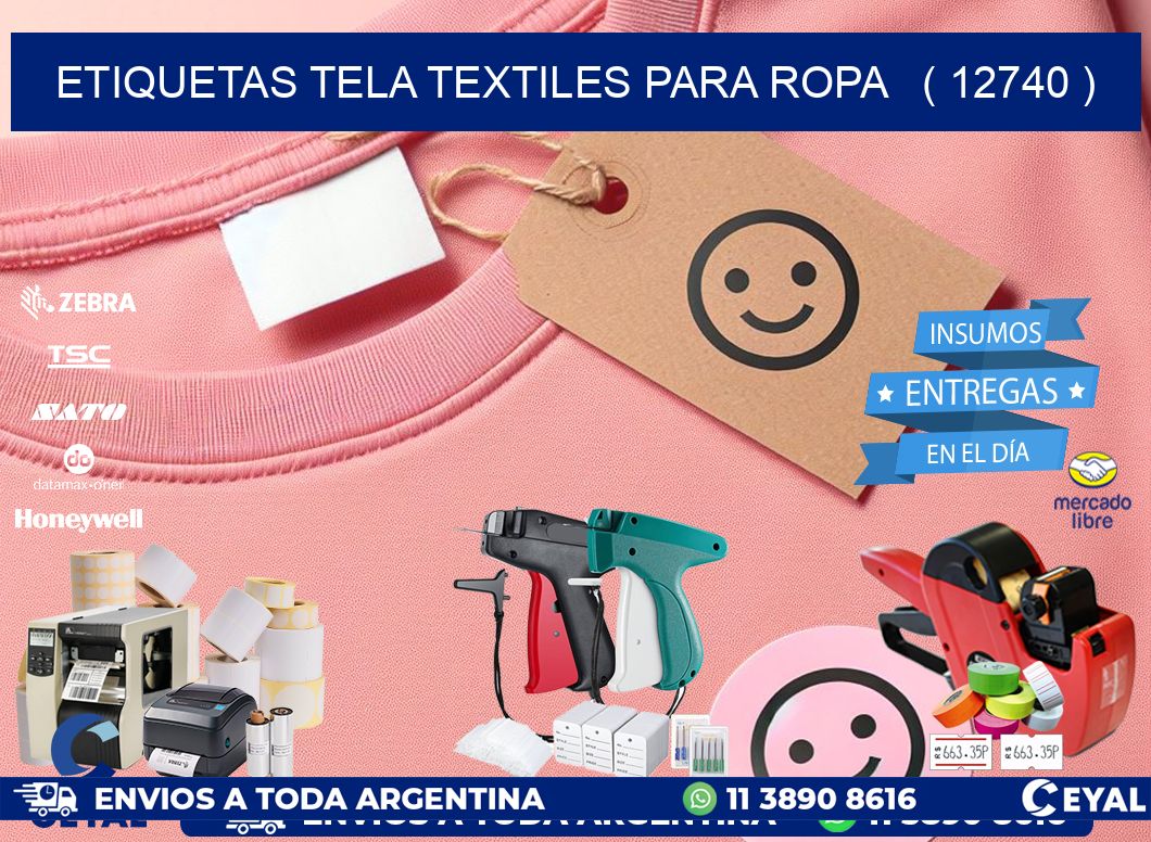 ETIQUETAS TELA TEXTILES PARA ROPA   ( 12740 )