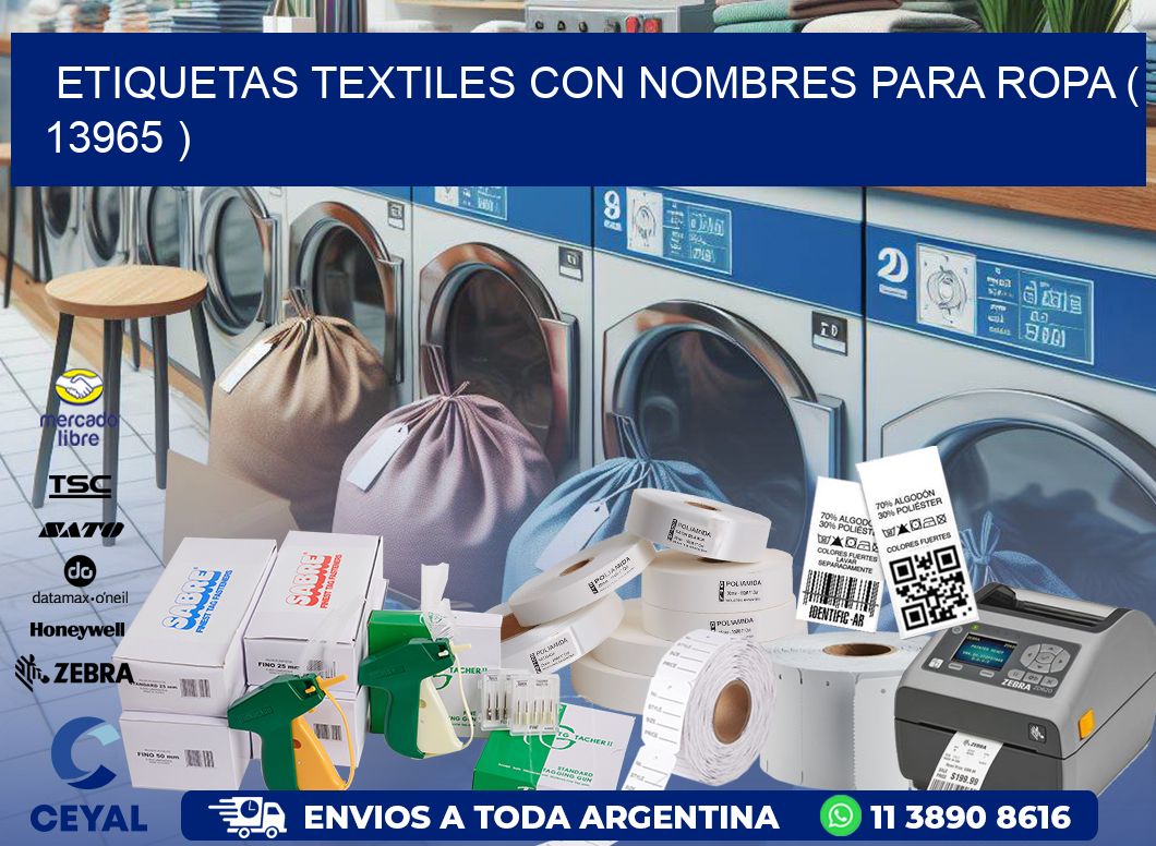ETIQUETAS TEXTILES CON NOMBRES PARA ROPA ( 13965 )