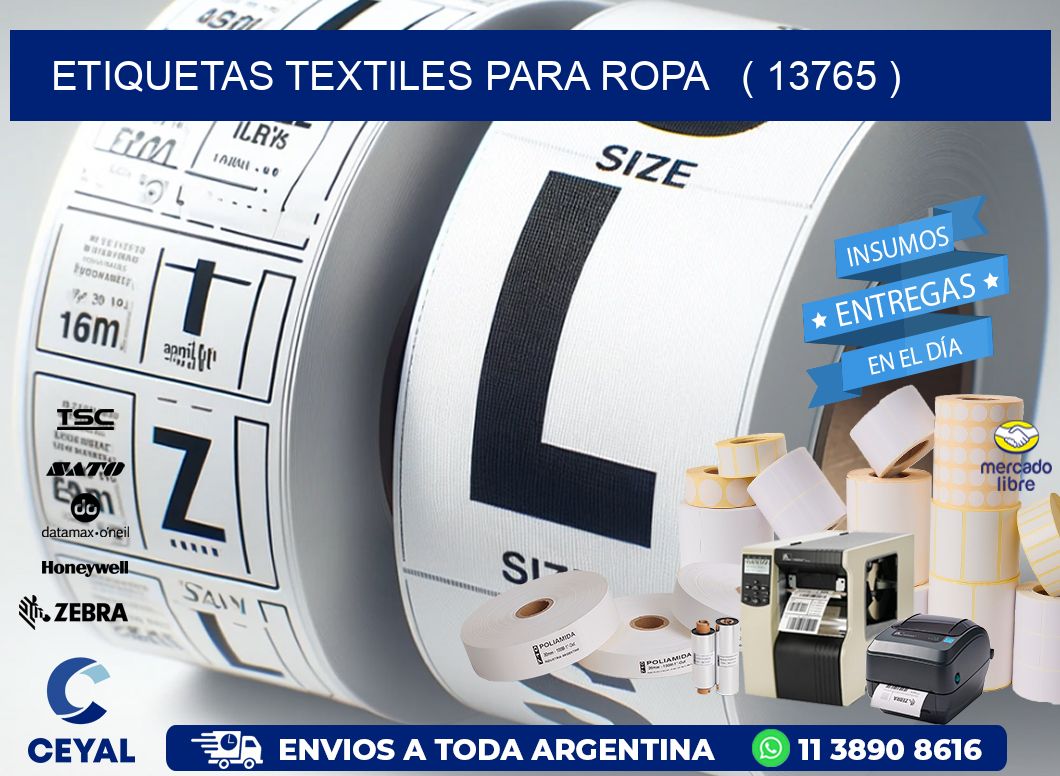 ETIQUETAS TEXTILES PARA ROPA   ( 13765 )