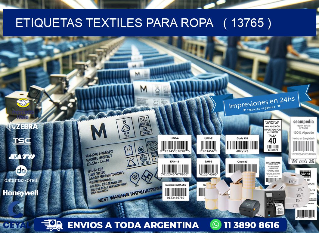 ETIQUETAS TEXTILES PARA ROPA   ( 13765 )