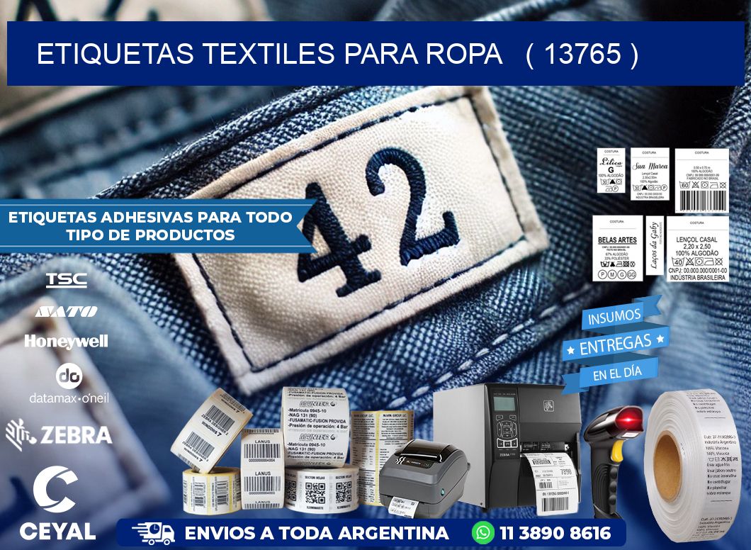 ETIQUETAS TEXTILES PARA ROPA   ( 13765 )