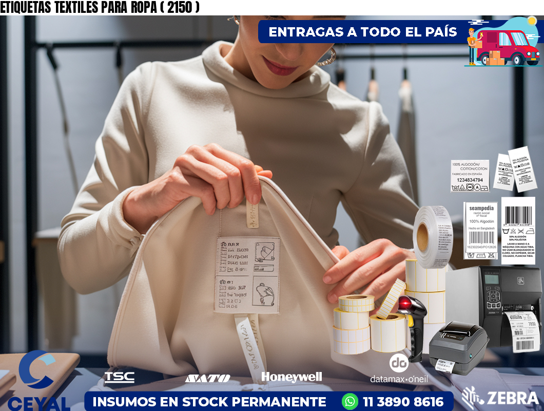 ETIQUETAS TEXTILES PARA ROPA ( 2150 )