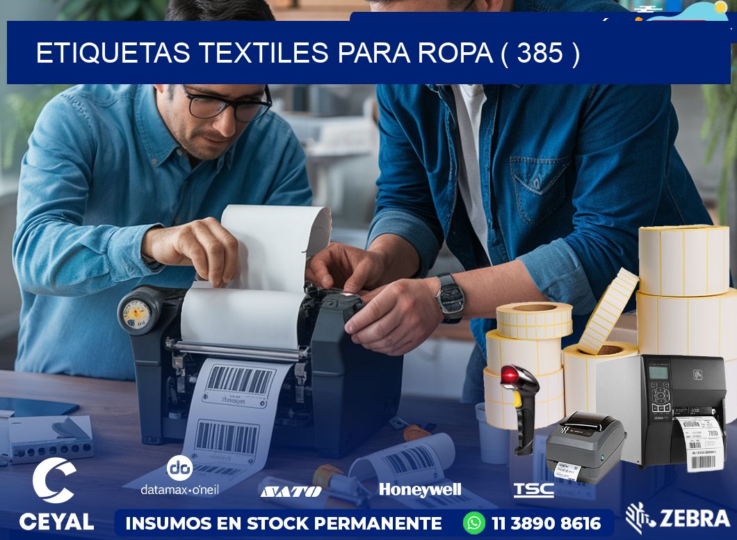 ETIQUETAS TEXTILES PARA ROPA ( 385 )