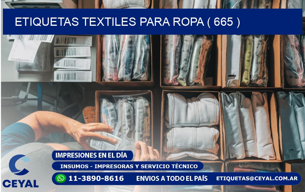 ETIQUETAS TEXTILES PARA ROPA ( 665 )