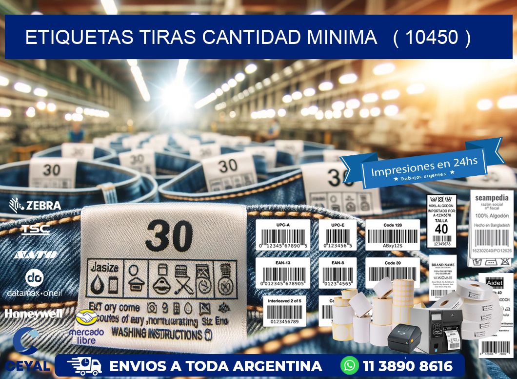 ETIQUETAS TIRAS CANTIDAD MINIMA   ( 10450 )