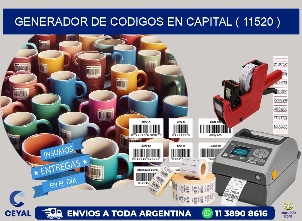 GENERADOR DE CODIGOS EN CAPITAL ( 11520 )