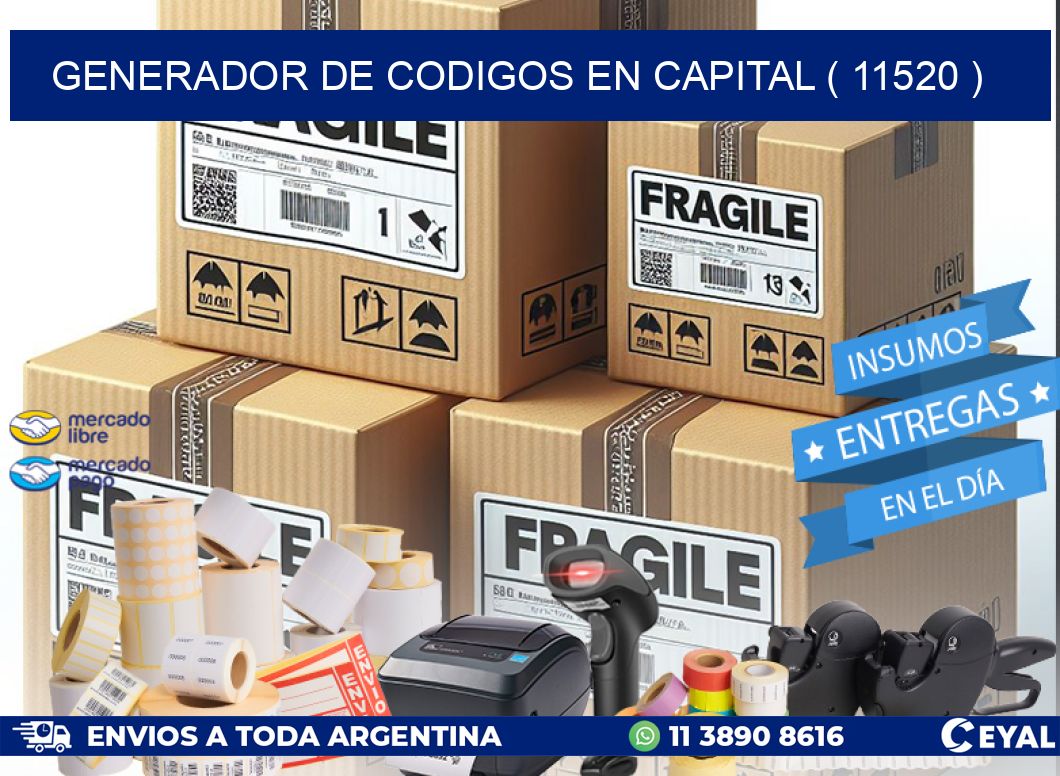 GENERADOR DE CODIGOS EN CAPITAL ( 11520 )