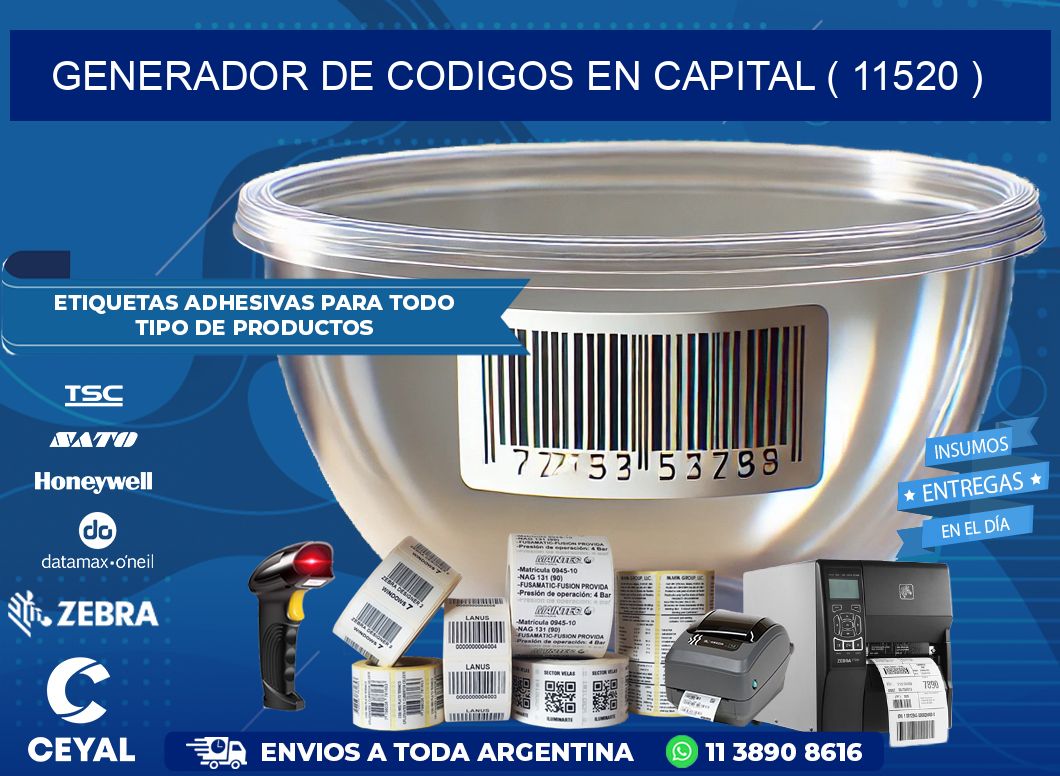 GENERADOR DE CODIGOS EN CAPITAL ( 11520 )