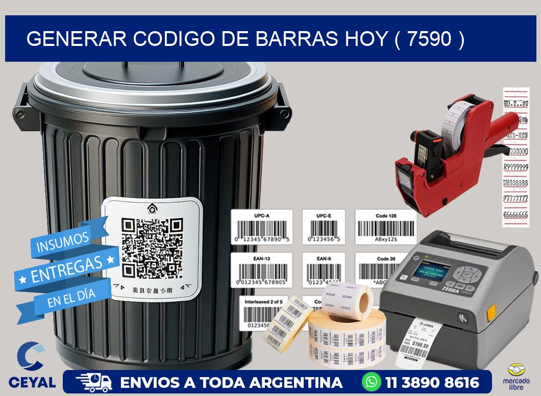 GENERAR CODIGO DE BARRAS HOY ( 7590 )