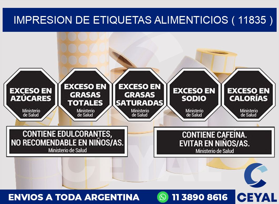 IMPRESION DE ETIQUETAS ALIMENTICIOS ( 11835 )