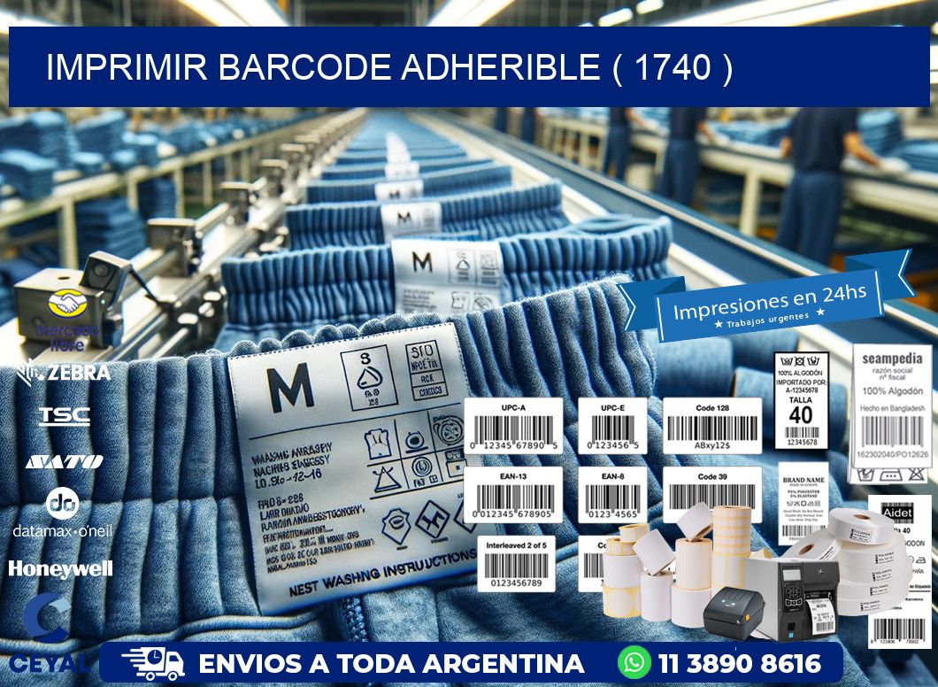 IMPRIMIR BARCODE ADHERIBLE ( 1740 )